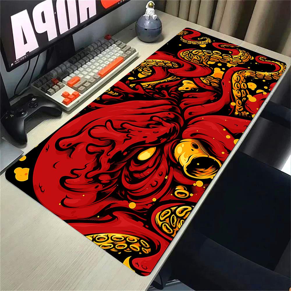 XXL Game Color Mousepad Laptop Deskmat 40x90cm Office Computer Keyboard Mouse Mat Creative Octopus Black and White Big Mouse Pad