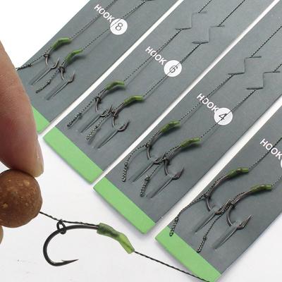 2PCS Karpfen Rigs Angeln Haar Rigs Fertige Karpfen Angeln Haken Größe 2#4#6#8 Angelgerät Ausrüstung Zubehör Pesca