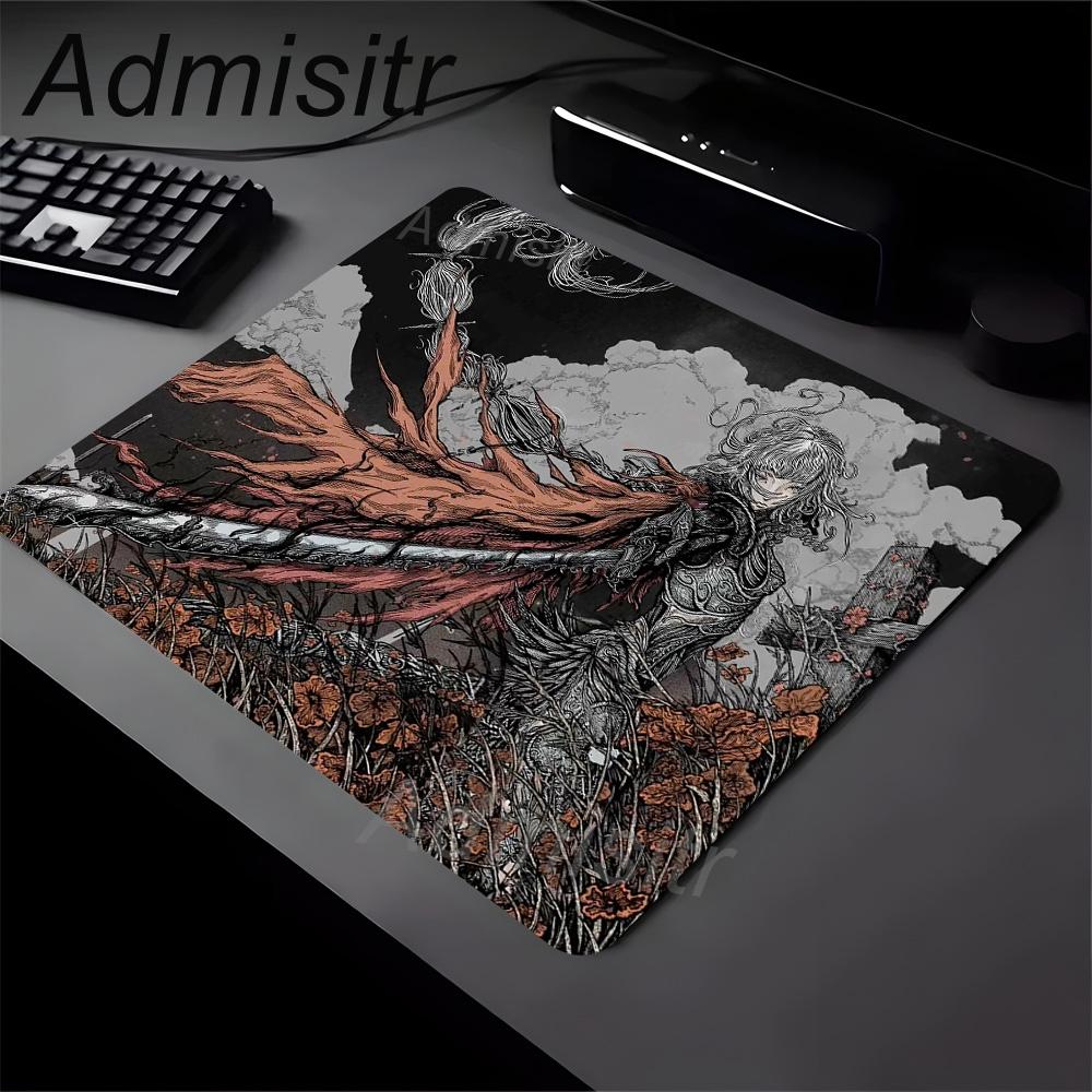 Retro English Black and White Girl Gaming Mouse Pad XL Natural Rubber Anti Slip Bottom Mousepad Small Size Product Desk Mats
