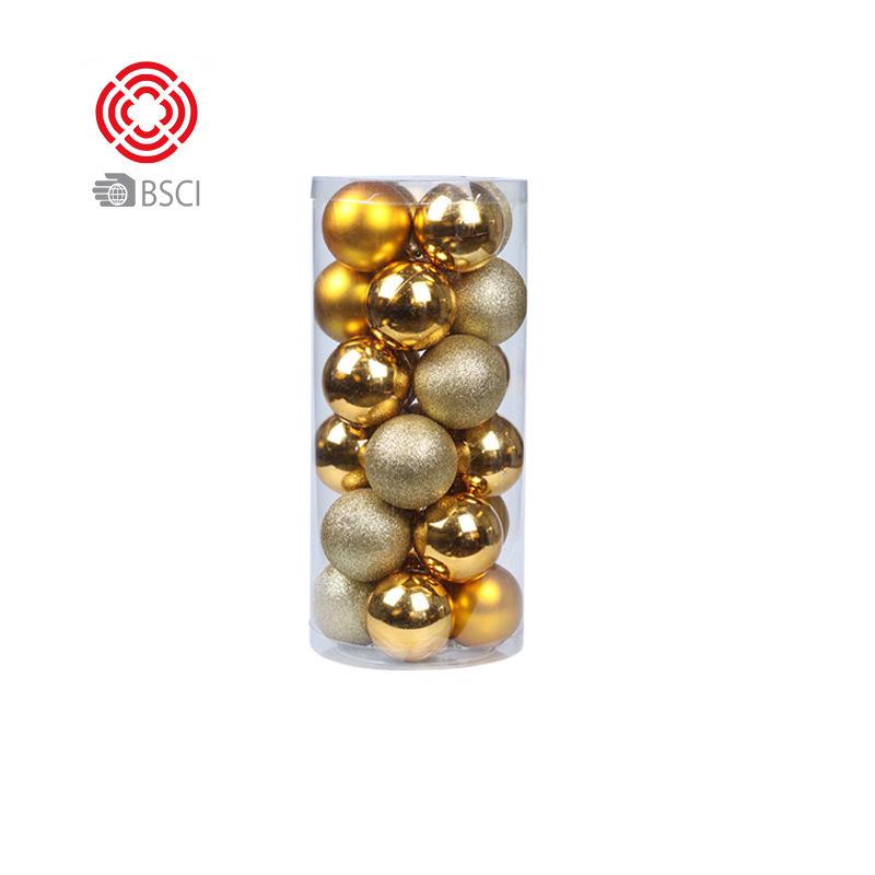 Christmas Ball Set: 24 Colorful Plastic Ornaments (3/4/6/8cm) for Christmas Tree Decorations
