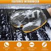 2PCS Car Wash Mitt, Coral Fleece Microfiber Dusting Mitt with Thumb, No Scratch No Lint Cleaning Glove with Elastic Wrist Cuff, Reble Car Washing and