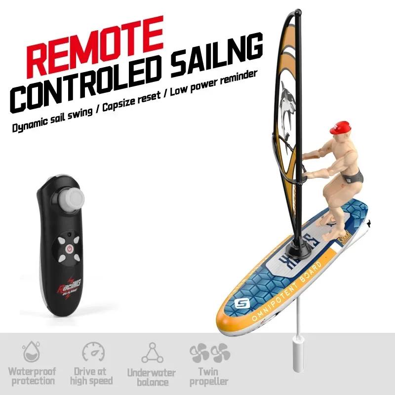 Photos - RC Boat  Remote Control Sailing Racing Dazzling Swing Competitive Balance Kayaking Water Toys Radio Controlled Boat Toy For K