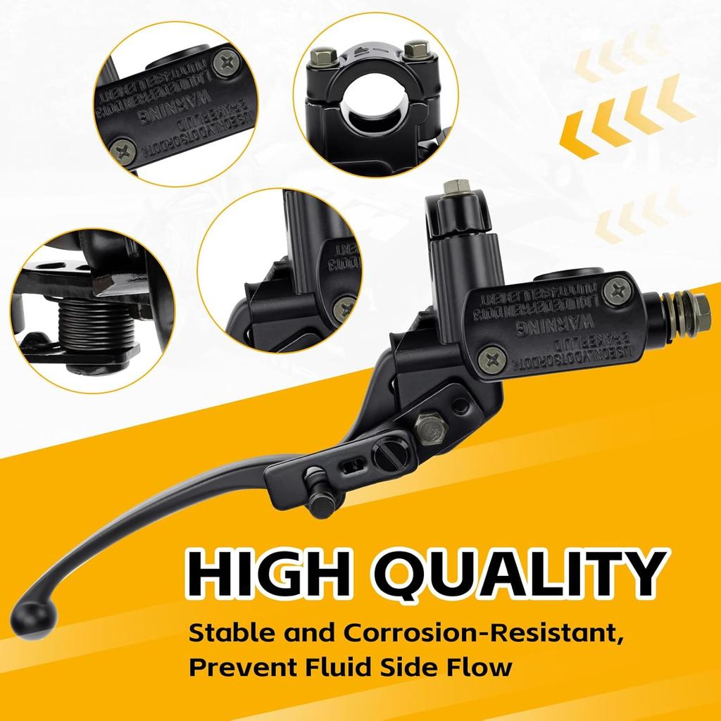 7/8'' Right Hydraulic Brake Master Cylinder Lever Pump Replace for GY6 50cc 70cc 90cc 110cc 125cc 150c 200cc 250cc ATV Quad Moped Motorcycle Pit Bike
