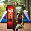 Christmas Gift Halloween Themed Cola Beverage Coca Cola Blanket Soft Home Furnishing Nap Decoration Four Seasons Warm Sherpa Blanket U24