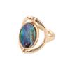 Finger Jewelry Flippable Rings Stainless Steel Rotatable Opal Rings Geometric Oval Rings  Women