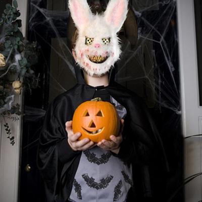 SCARY PUMPKIN CHILDRENS LATEX HEAD MASK HALLOWEEN HORROR FANCY DRESS
