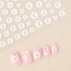 Halo Dyed Semi Transparent Hollow Butterfly Nail Sticker Love Star White Non Spray Nail Decoration Sticker