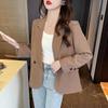 2026 Autumn Korean Street Style Loose Coffee Suit Jacket for Women
