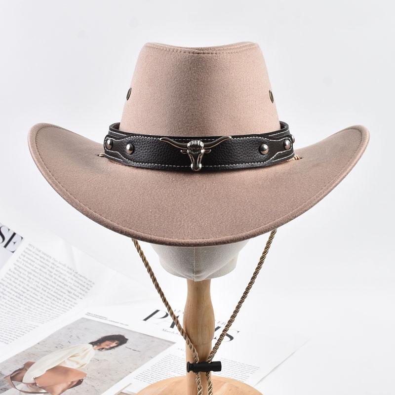 Western Style Cowboy Hat for Men Women Vintage Gentleman Cowgirl Jazz Hat Outdoor  Travel Knight Hats
