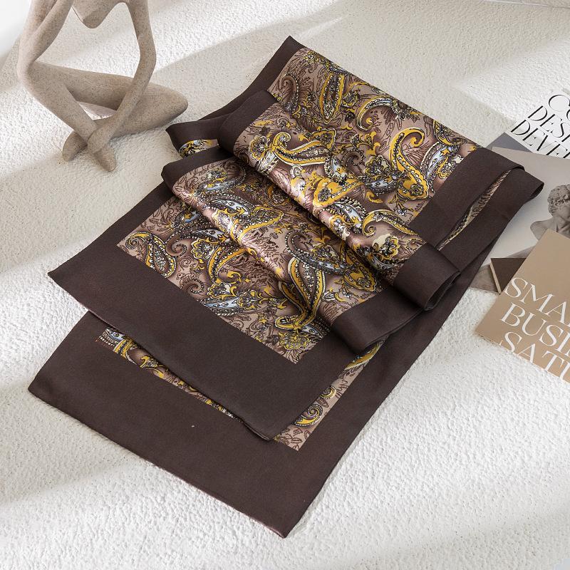 Men's Business Scarf 100% Mulberry Silk Silk Scarf British Style Pattern Fashion Commuter Versatile Scarf Wholesale