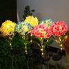 Fairy Hydrangea Lights, Solar Garden Stake Lights, Waterproof LED Flower Light, Colorful Outdoor Hydrangea Lamp for for Patio Lawn Pathway Decor
