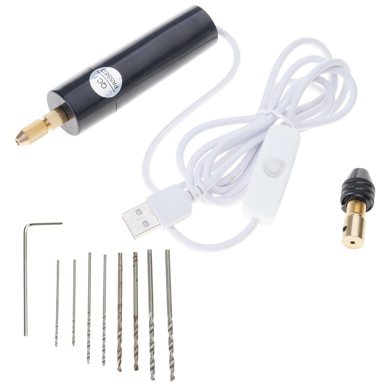 

Компактный электрический микрогравер с 8 сверлами Высокоскоростной 20000 об/мин для DIY рукоделия Дерево Металл Полировка ювелирных изделий A