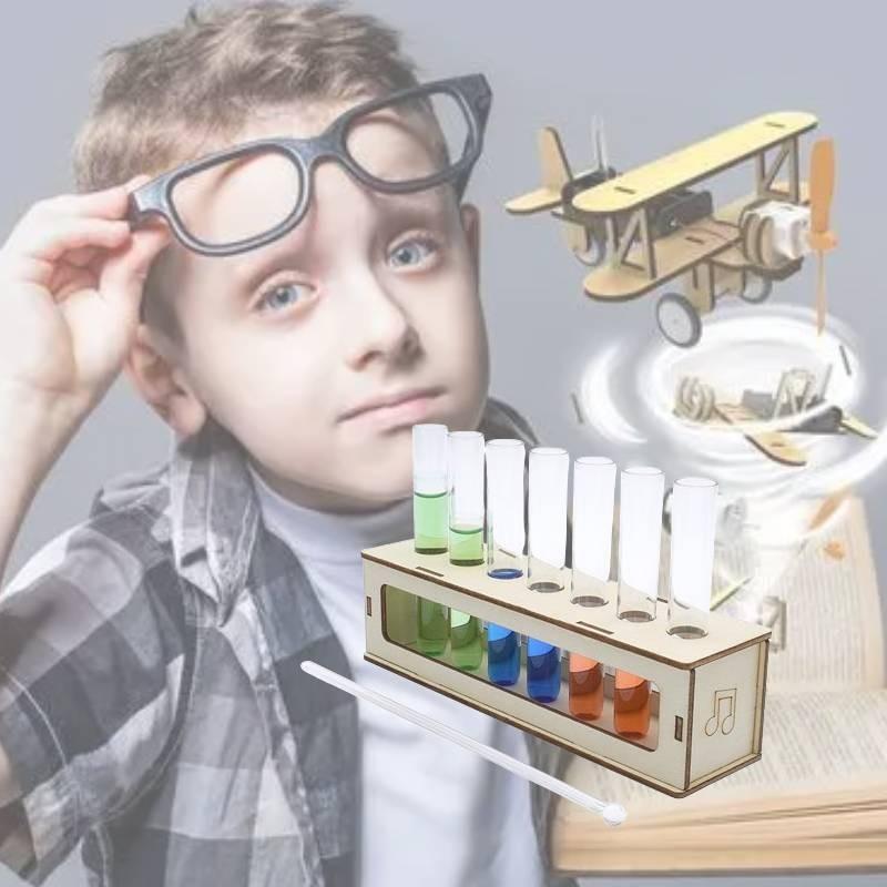 Colorful Music Bottle Wooden Diy Science Experiment Kit For Kids Elementary School Students