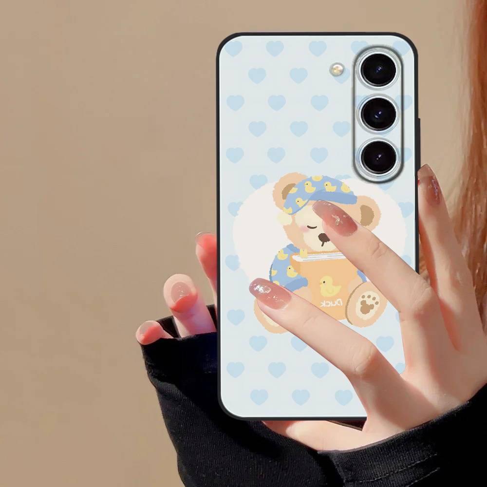 D-duffy Phone Case For Samsung Galaxy S24/S25/S22/S30/Note20/Lite/Ultra/5G/Plus/FE Soft Black