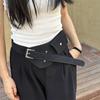 Riñonera Coreana, Riñonera Retro de Gamuza Marrón con Correa Ajustable y Bolsillos, Bolso de Falda Y2k para Chicas, Riñonera Vintage para Mujer con Correa Ancha