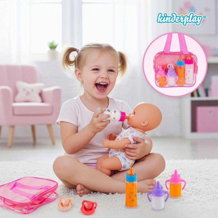 Kit De Biberons Magiques Pour Poupées Avec Sac De Transport Zippé – KP8961