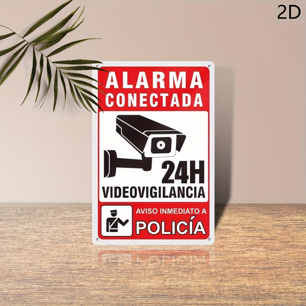 24-Hour Video Surveillance Metal Tin Sign - Security Warning Decorative Plate for Home, Hotel, or for Man Cave Wall Decor, Iron