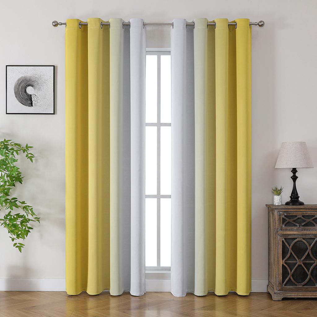 Hochpräziser Vorhang mit Farbverlaufdruck Vollverdunkelungsvorhang Temu