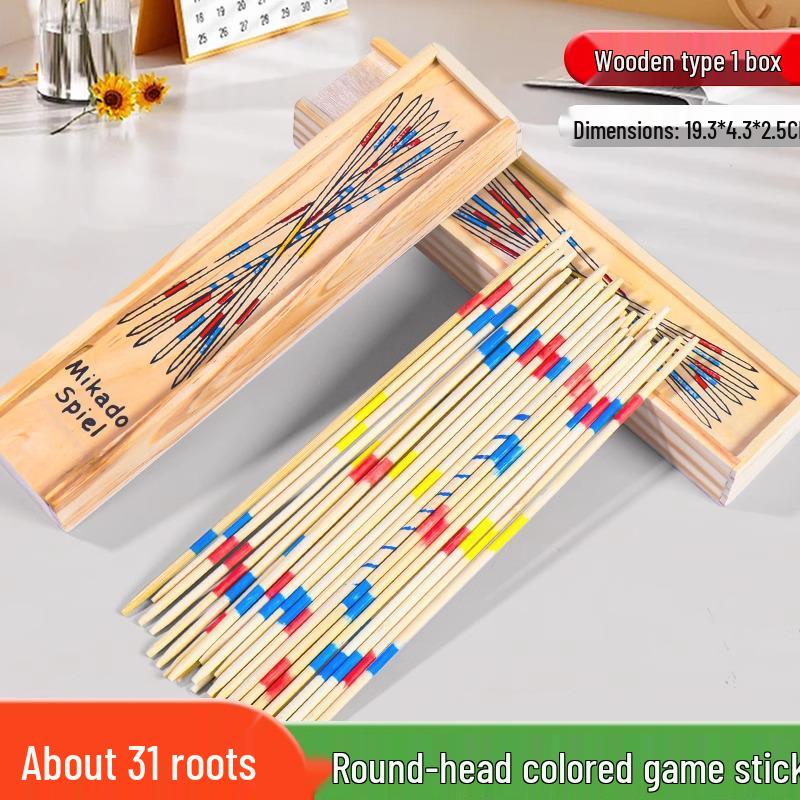 Pick-up Sticks: Classic Wooden Game - Fun Educational Toy for Kids & Parents