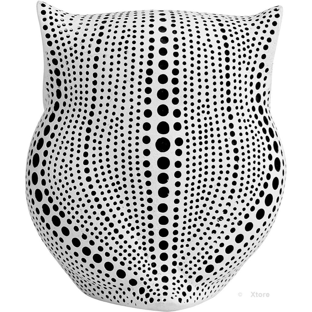 Modern Classy Lucky Owl Resin Art Figure Showpiece -(Pack of 1, White)