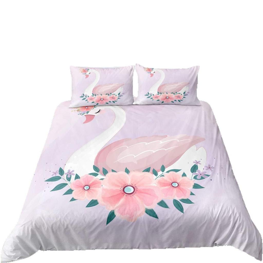 Swan Down Quilt Cover Cherry Blossom Quilt Cover Bedding Set Sweet Girl Romantic Three-Piece Set