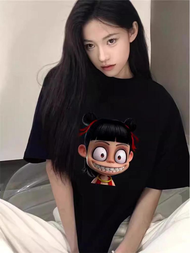 Plus Size Women's Pure Cotton Short-Sleeve T-Shirt - Summer Loose Fit