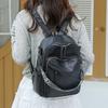 Women's Soft Leather Backpack Large Capacity Travel Bag Portable Commuter Schoolbag