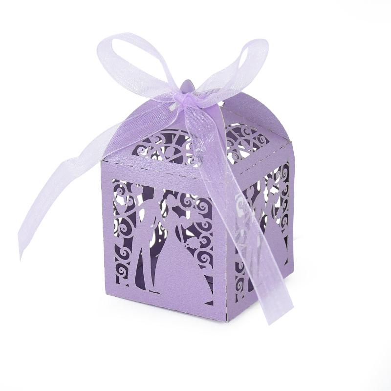 10/20Pcs Bride And Groom Candy Boxes Wedding Decoration Guest Favor Cookie Chocolate Gift Box Mariage Souvenirs Party Supplies