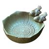 Mangiatoia per uccelli Cortile Vasche per uccelli in ceramica Vassoio creativo per frutta Mangiatoia per uccelli Decorazione da giardino Mangiatoia per uccelli Finitura retrò Vassoio per mangiatoia per uccelli