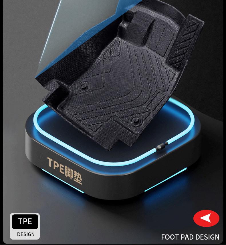 Custom TPE Car Floor Mats: Fully Enclosed, Wear-Resistant, Easy to Clean for 5-Seater Vehicles