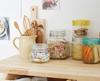 ADERIA Food Jar BOR Square Shape 500ml 6 Pieces Made In Italy Storage Container Glass Canister Sealed Container Condiment Jar Sealed Coffee Beans
