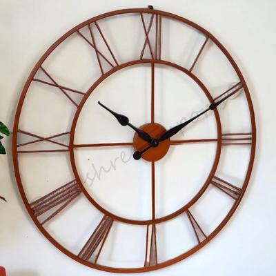 Clock Hand-Crafted Extra Large Analog Wall Clock/Copper Colour / 30 Inch (75 Cm'S)