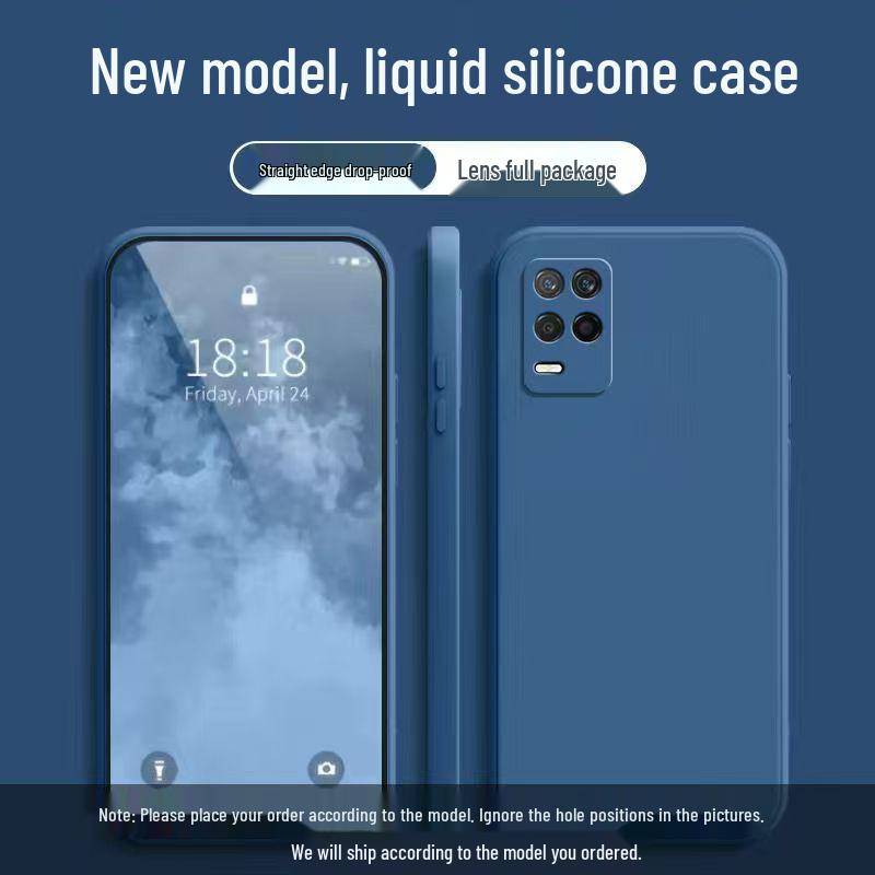 Realme Q3 Solid Color Rubik's Cube Liquid Soft Case - Full Coverage Drop Protection, New Model