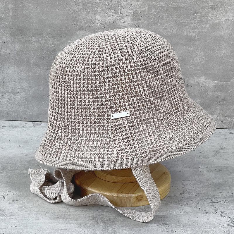 Sunscreen Visor Children Spring And Summer Thin Foreign Gas Foldable Bucket Hat Mesh Breathable Strap Basin Hat