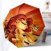 Lion King, Sunset Themed Automatic Opening and Closing Umbrella, Brightly Colored 8-rib Portable Umbrella, Suitable for Men and Women, A Perfect Gift
