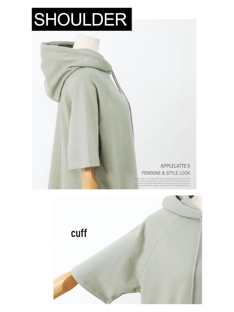 Korean-Style Solid Color Hooded T-Shirt: Simple Summer Drawstring Short Sleeve Loose Fit, for Women, Campus Casual, 200 Jin Size.