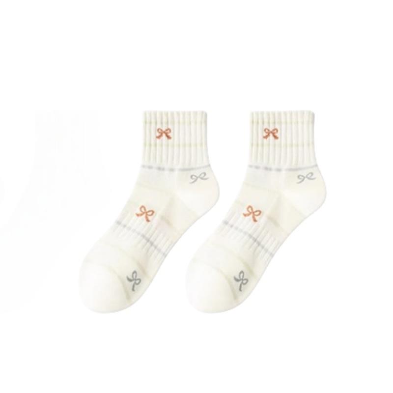 5 Pairs of Female Spring and Summer Leisure Sports Sweat Absorbing Breathable Mesh Cotton Socks