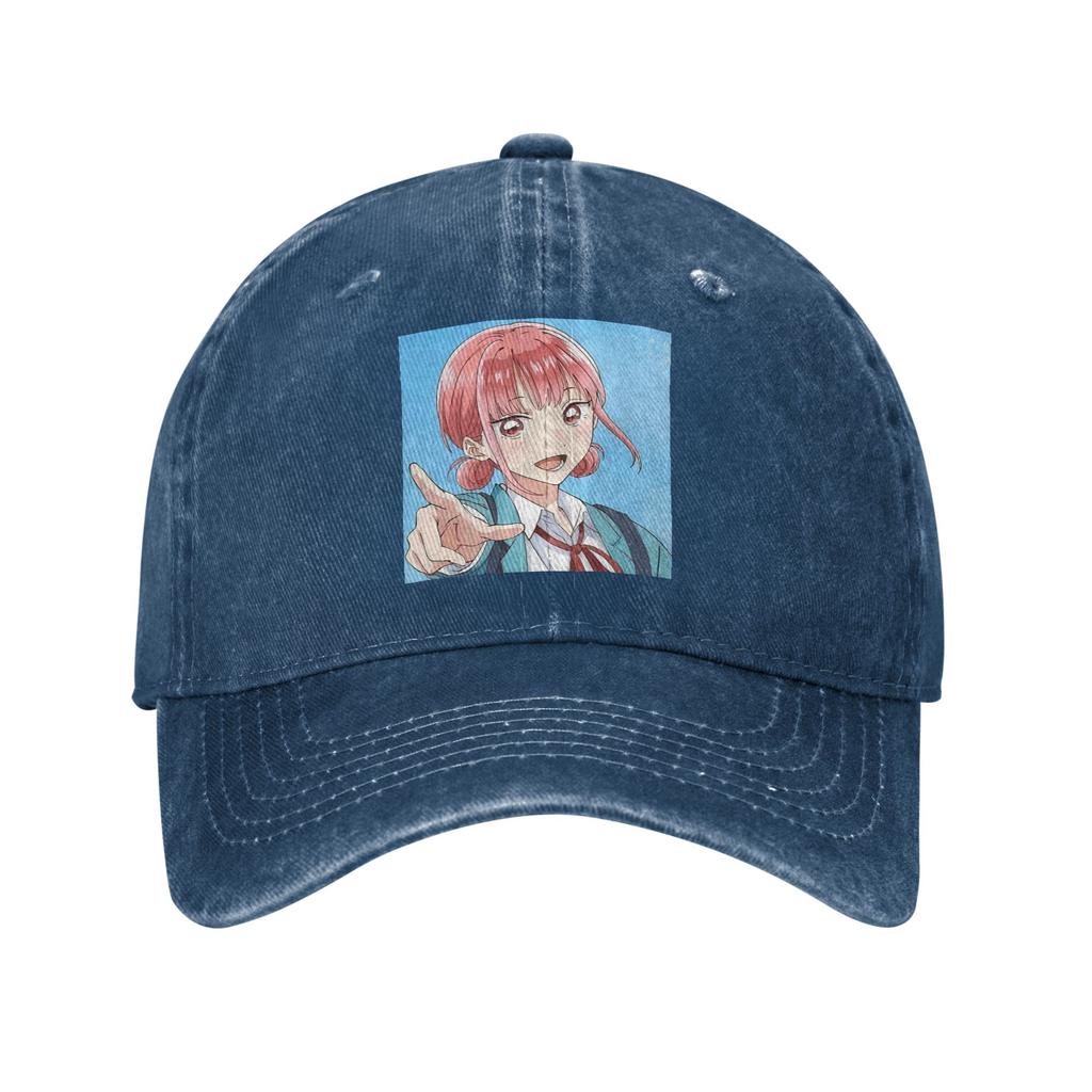 Blue Box Hina Chono Anime Washed Denim Cap Casual Baseball Caps Adjustable Hat Summer Unisex Baseball Hats