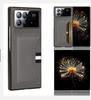 Чехол-книжка с полной защитой, Роскошная PU-накладка для Xiaomi Mix Fold 3, Встроенный кардхолдер, Жесткая задняя крышка из поликарбоната