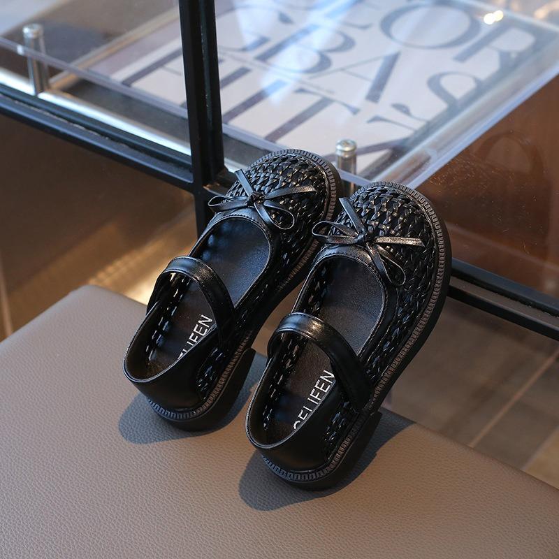 Dívčí módní princeznovské boty | Prodyšné měkké balerínky s mašlí pro batolata a malé děti Elegantní třpytivé Mary Janes