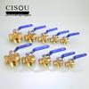 Copper Three-Way T/L-Type Ball Valve, 4-6 Points, 1" Internal Thread, One-In-Two-Out, for Water or Natural Gas.