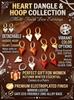 Romantic Heart Dangle Drop Earrings Vintage Aesthetic Detachable Earrings Luxury Chic Autumn Winter Jewelry Gift for Women