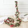 250CM Artificial Rose Flowers Vine for Home Room Decor Wedding Decoration Outdoor Spring Autumn Garden Arch Rattan Fake Plants