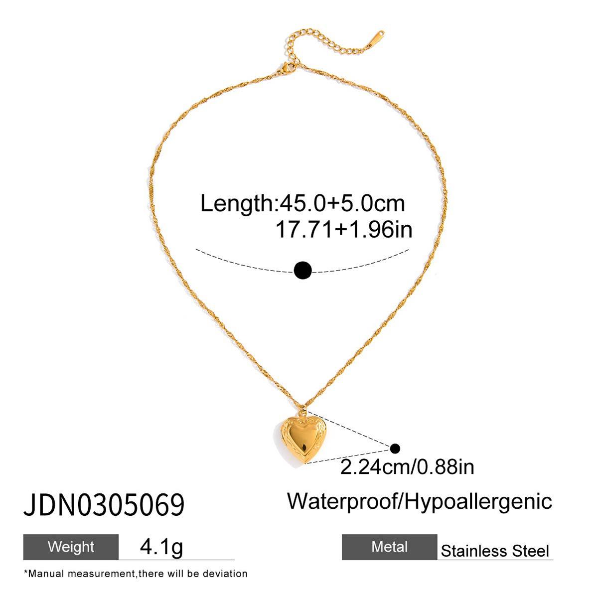 European and American opening and closing titanium steel love necklace stainless steel jewelry does not fade collarbone chain
