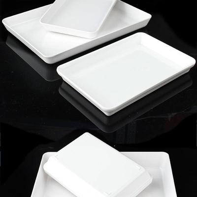 Magas hőmérsékletnek ellenálló, melaminból készült, porcelán kinézetű ételtálca kereskedelmi bemutatáshoz