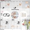 adorable feline stylish shower curtain bathroom -   With Hooks Waterproof Mildew Proof Easy Install Washable
