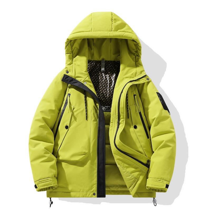 

Зимняя модная уличная куртка пуховик модная свободная повседневная с капюшоном многокарманная парная куртка 3XL