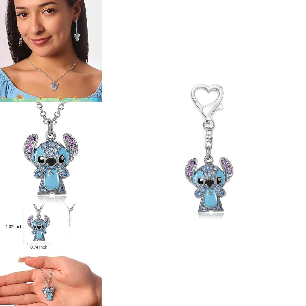 Lilo Stitch Fashion Jewelry Alloy Chain With Rhinestones For Casual Gift
