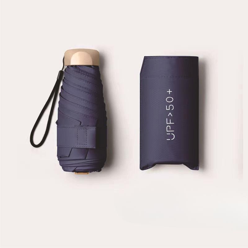 Pocket-Size Capsule Folding Umbrella with UPF 50+ UV Protection