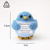 Positive Crochet Dog Doll With Affirmation Card Home Room Decoration Funny Handmade Plush Wool Doll Ornaments Christmas Gifts